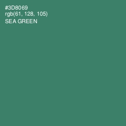 #3D8069 - Sea Green Color Image